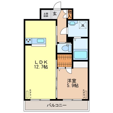 シャーメゾン山川の物件間取画像